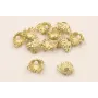 Casquilla despeinada 8*10*6mm Dorado Mate / Cuentas Metálicas de Latón / Zamak
