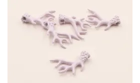 Rama Coral 20*15mm Esmalte Lila / Cuentas Metálicas de Latón / Zamak