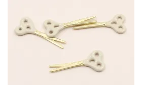 Cuenta Tijeras 25*10 esmaltadas Visón / Cuentas Metálicas de Latón / Zamak