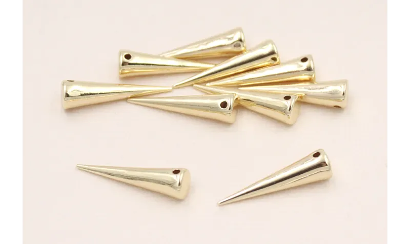 Pivote Cónico 24*5mm Oro / Cuentas Metálicas de Latón / Zamak