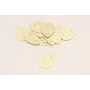 Gota 30*22mm con 8 agujeros Oro Mate satinado  / Cuentas Metálicas de Latón / Zamak