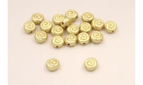 Cuenta Caracolillo de 5*3mm Dorado Mate / Cuentas Metálicas de Latón / Zamak