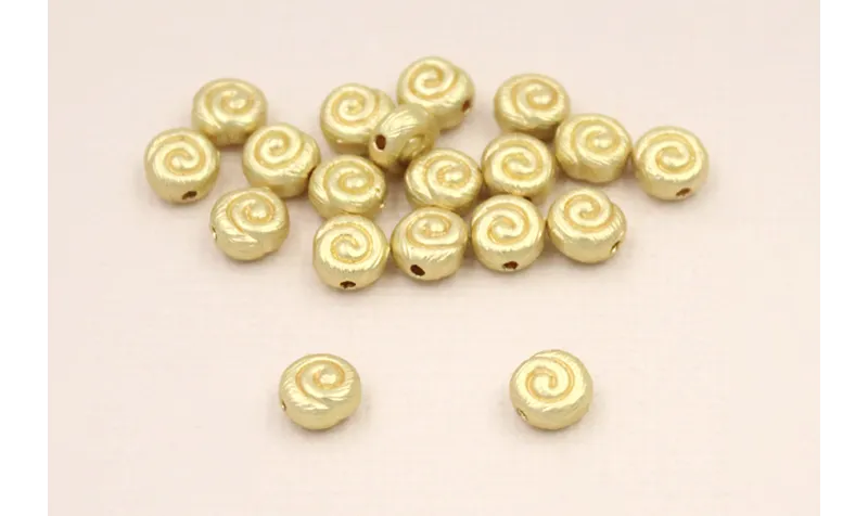 Cuenta Caracolillo de 5*3mm Dorado Mate