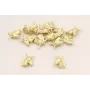Colgante unicornio Dorado Mate 10*10*4mm / Cuentas Metálicas de Latón / Zamak