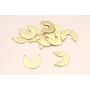 Cuenta Semicirculo labrado de 18mm Dorado Mate / Cuentas Metálicas de Latón / Zamak