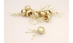 Colgante Medusa de 15*40mm dorado Mate / Cuentas Metálicas de Latón / Zamak