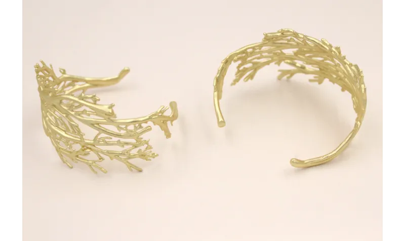 Brazalete de Coral 30mm Dorado Mate / Bases de Pulseras de Latón / Zamak