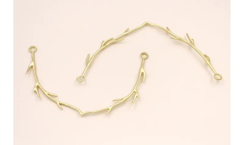 Collar rama 110mm Dorado Mate / Bases de Collares de Latón / Zamak