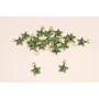 Cuenta Estrella 6mm esmalte verde Ingles / Cuentas Metálicas de Latón / Zamak