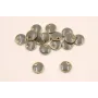Cuenta Disco esmaltado 6mm Gris / Cuentas Metálicas de Latón / Zamak