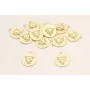 Disco cabeza tigre incrustada 10mm Dorado Mate / Cuentas Metálicas de Latón / Zamak