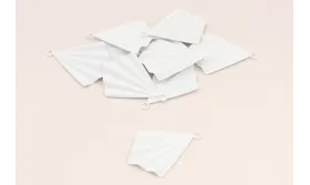 Cuenta Abanico plisado con anilla 35*25mm Blanco / Cuentas Metálicas de Latón / Zamak