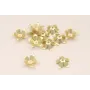 Cuenta Flor casquilla 5 pétalos 13mm Dorado Mate / Cuentas Metálicas de Latón / Zamak