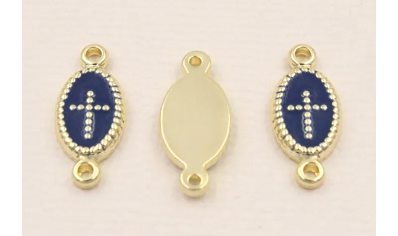 Colgante Stainless Steel:  15*10 Cruz Azul Marino / Cuentas Metálicas de Acero Inoxidable