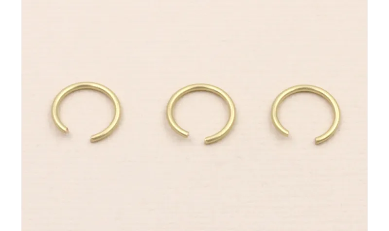 Aro de 11mm Dorado Mate / Cuentas Metálicas de Latón / Zamak