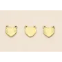 Corazón estriado 8*8mm Dorado Mate / Cuentas Metálicas de Latón / Zamak