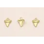 Colgante Diente Tiburón 10*7*2mm Dorado Mate / Cuentas Metálicas de Latón / Zamak