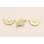 Entrepieza con cristal Opal 15*10*2mm Dorado Mate / Cuentas Metálicas de Latón / Zamak