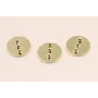 Disco de 14mm con 3 bolas Oro / Cuentas Metálicas de Latón / Zamak