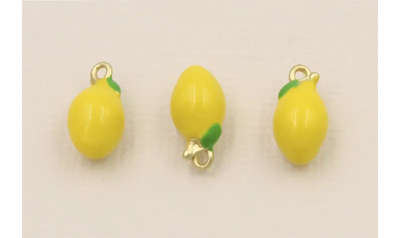 Colgante limón 11*6mm diametro amarillo