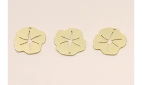 Chapa irregular 21mm estrella labrada / Cuentas Metálicas de Latón / Zamak