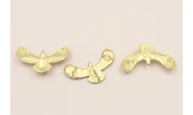 Cuenta Aguila 45*25*4, 4 anillas atrás Dorado Mate / Cuentas Metálicas de Latón / Zamak