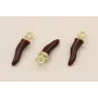 Colgante pimiento 18*3mm diametro Rojo sangre / Cuentas Metálicas de Latón / Zamak