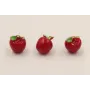 Colgante manzana 7*7mm diametro Roja y verde / Cuentas Metálicas de Latón / Zamak