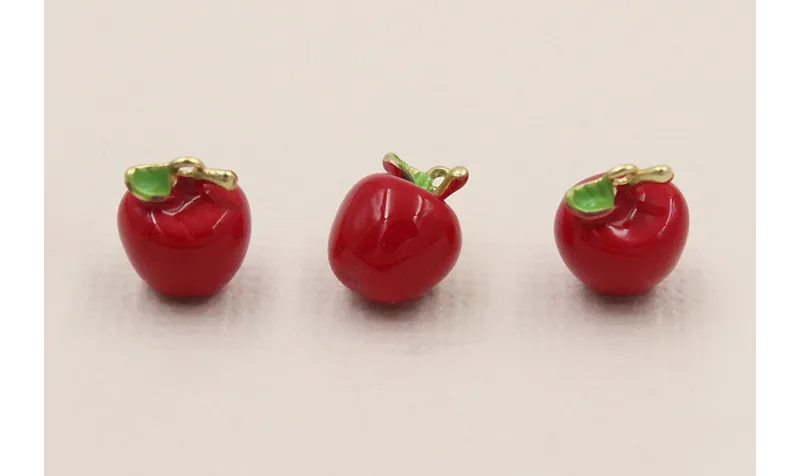 Colgante manzana 7*7mm diametro Roja y verde