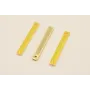 Listón de 25*3mm Dorado con esmalte Amarillo / Cuentas Metálicas de Latón / Zamak