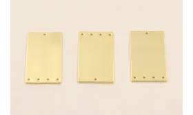 Pieza Rectangulo de 25*15mm Dorado / Cuentas Metálicas de Latón / Zamak