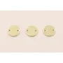 Disco de 10mm Dorado 2 agujeros Oro / Cuentas Metálicas de Latón / Zamak
