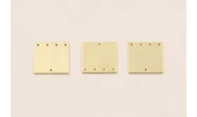 Cuenta Cuadrado de 15mm Dorado / Cuentas Metálicas de Latón / Zamak