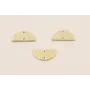 Cuenta Semicirculo de 15mm Dorado / Cuentas Metálicas de Latón / Zamak