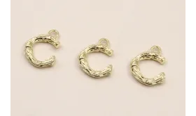 Colgante Letra C latón Dorado 17*13 MM / Cuentas Metálicas de Latón / Zamak