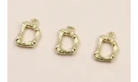 Colgante Letra D latón Dorado 15*10mm / Cuentas Metálicas de Latón / Zamak