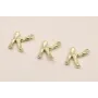 Colgante Letra K latón Dorado 15*10mm / Cuentas Metálicas de Latón / Zamak