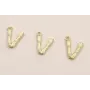 Colgante Letra V latón Dorado 15*10mm / Cuentas Metálicas de Latón / Zamak