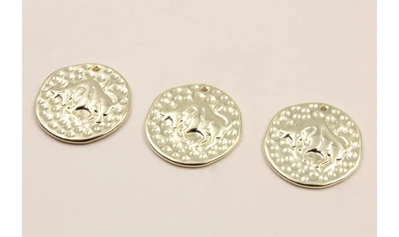 Medalla 16mm latón Dorado Horóscopo ARIES / Cuentas Metálicas de Latón / Zamak