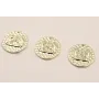Medalla 16mm latón Dorado Horóscopo GEMINIS / Cuentas Metálicas de Latón / Zamak