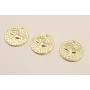 Medalla 16mm latón Dorado Horóscopo CAPRICORNIO / Cuentas Metálicas de Latón / Zamak