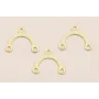 Puente en U de 10*9mm Dorado Mate / Cuentas Metálicas de Latón / Zamak
