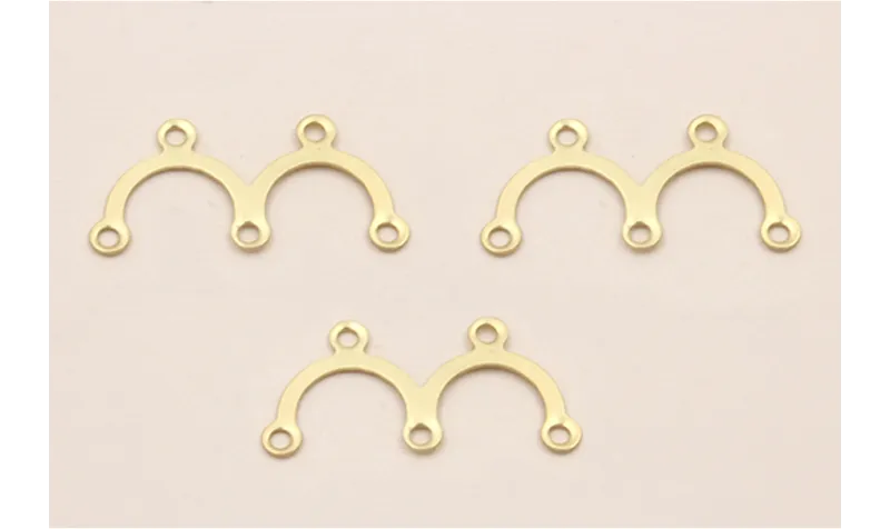 Cuenta Doble puente 20*10mm Dorado Mate / Cuentas Metálicas de Latón / Zamak