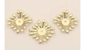 Cuenta Flor 16 Pétalos agujero Dorado Mate 22*22mm / Cuentas Metálicas de Latón / Zamak