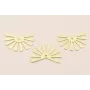 Pieza Abanico Semicircular 25*20mm Dorado Mate / Cuentas Metálicas de Latón / Zamak