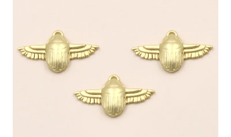 Pieza Escarabajo volador 20*10mm Dorado Mate / Cuentas Metálicas de Latón / Zamak