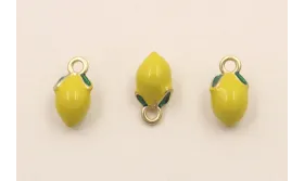 Colgante Limón 10*5mm Amarillo / Cuentas Metálicas de Latón / Zamak