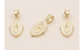 Pieza Acero Colgante Brujula 25*10 Oro y  Blanco / Cuentas Metálicas de Acero Inoxidable