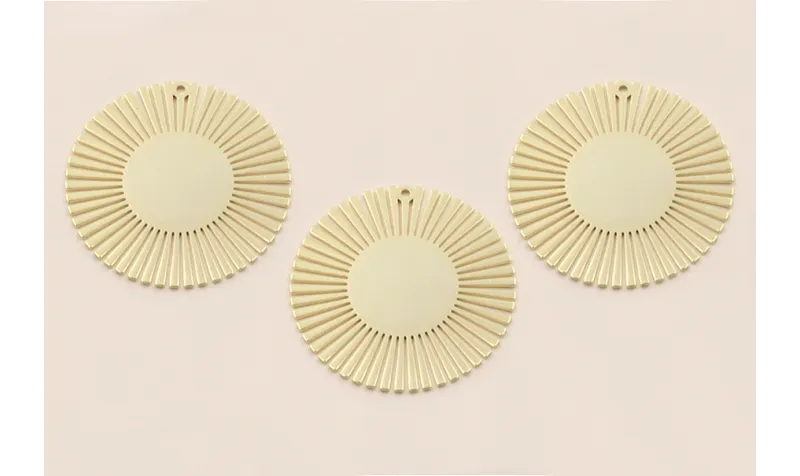 Acero Inox.Disco Sol 35mm diametro Oro / Cuentas Metálicas de Acero Inoxidable