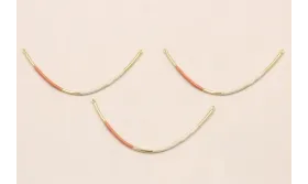 CuentaAcero Inox. Arco 55mm Oro Salmón Beige / Cuentas Metálicas de Acero Inoxidable